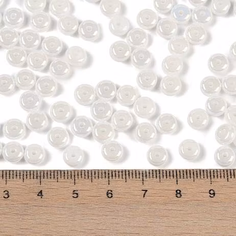 Pärla donut 6mm vit