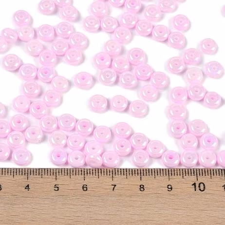 Pärla donut 6mm ljusrosa