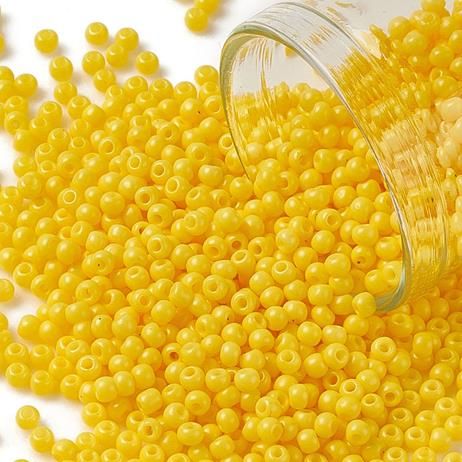 Seedbead 2mm opak varm gul