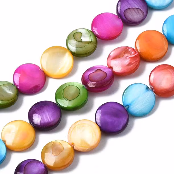 Snäckskalspärlor runda mix