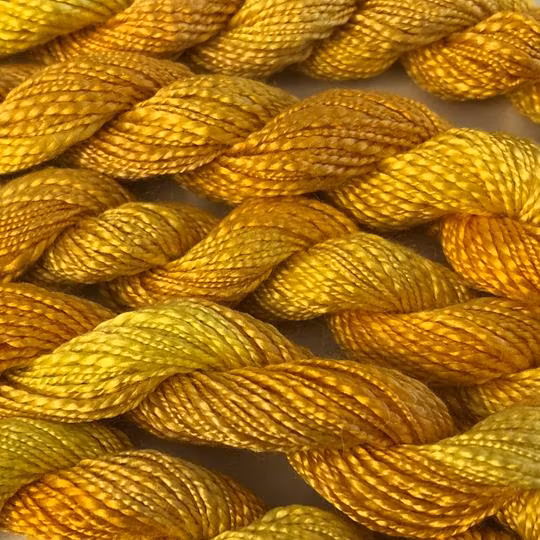 Broderigarn Silke struktur gul