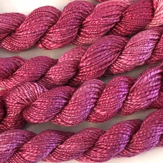 Broderigarn Silke struktur cerise