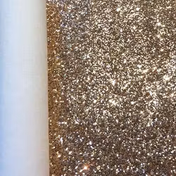Skinnimitation guld glitter 10x10cm