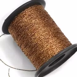 Metallictråd 1mm glitter antikguld