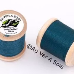 Pärlgarn silke teal 710