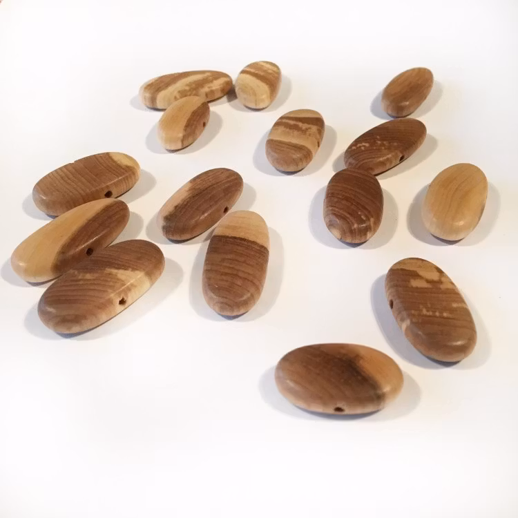 Träpärla Rönn platt 10-pack
