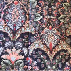 Bomullstyg mönstrat blått