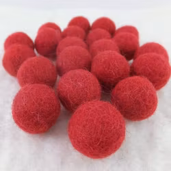 Filtboll 30mm klarröd