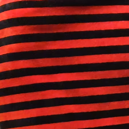 Velour rödsvart rand