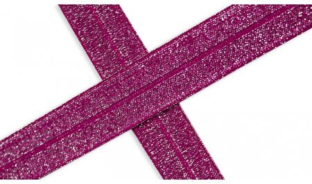 Vikresår med glittereffekt 20 mm fuchsia