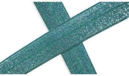Vikresår med glittereffekt 20 mm smaragdgrön