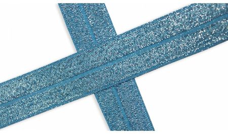 Vikresår med glittereffekt 20 mm turkos