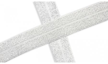 Vikresår med glittereffekt 20 mm vit