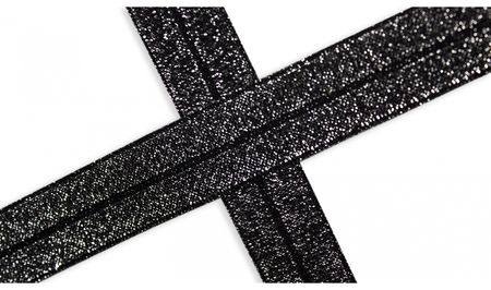 Vikresår med glittereffekt 20 mm svart