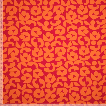 Jersey ABSTRAKT orangeröd