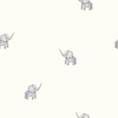 Ribbad trikå Elefant