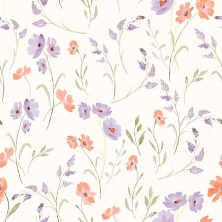 Ribbad Jersey sommarblom