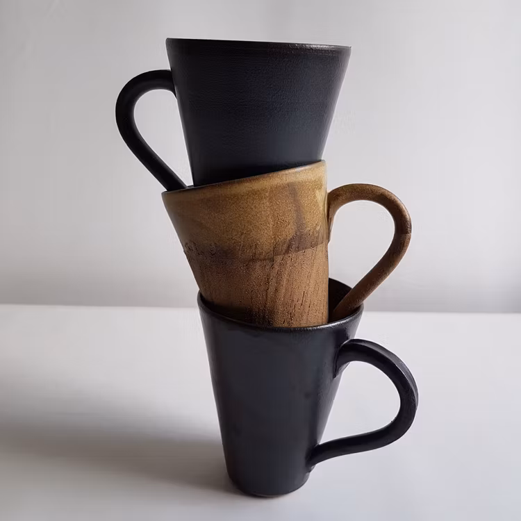 Tekopp / Stor Kaffekopp i Serien Svart Granit