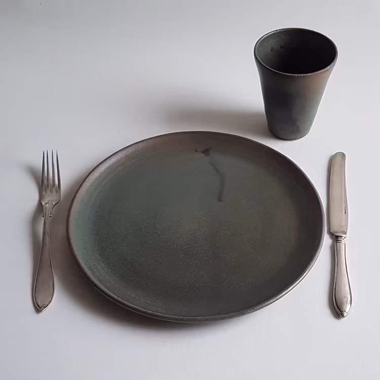 Mattallrik med låg kant i Serien Bosco / Grön