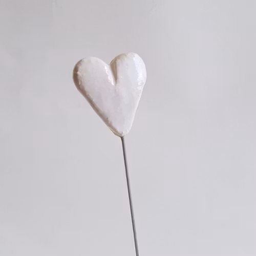 Potatissticka Hjärta Vit på Vit