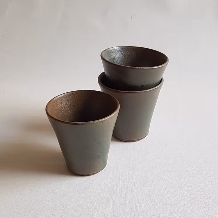 Cappuccino / Liten Kaffemugg i Serien Bosco / Grön