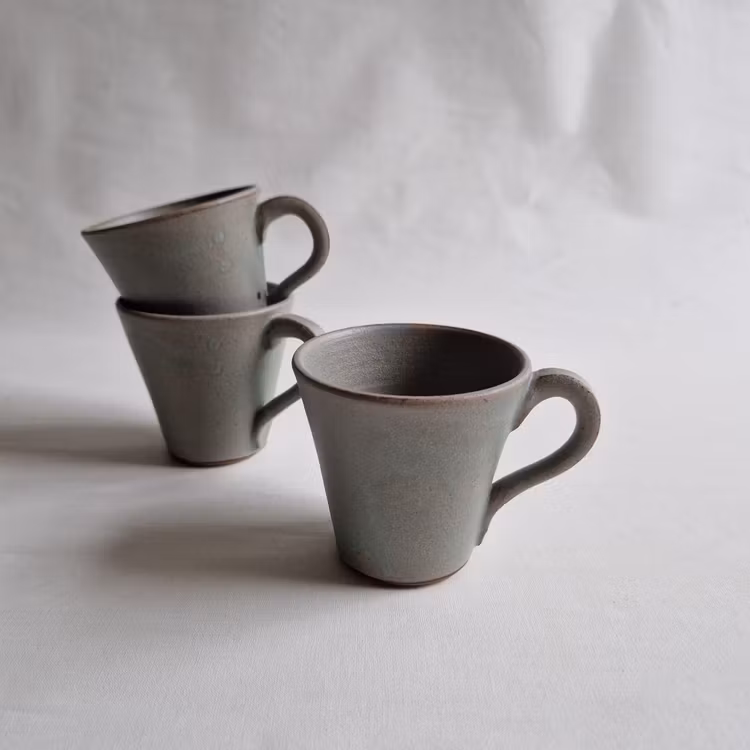 Cappuccinokopp / Liten Kaffekopp i Serien Råsiden / Grågrön
