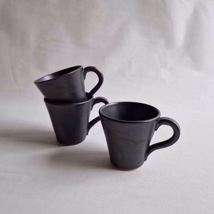 Cappuccinokopp / Liten Kaffekopp i Serien Svart Granit