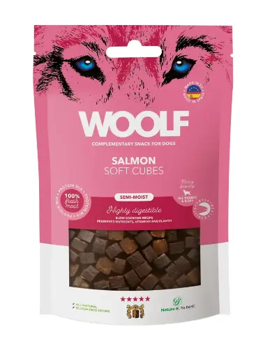Woolf Soft Cubes Salmon 100g
