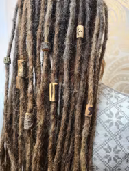 "Trä Pärla" - Trädekoration till dreads (6mm hål)