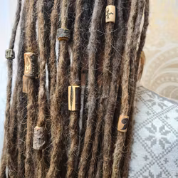 "Barkbit" - Trädekoration till dreads (6mm hål)