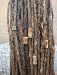 "Trä Knapp" - Trädekoration till dreads (6mm hål)