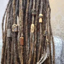 "Stor Svamp" - Trädekoration till dreads (9mm)