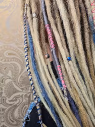 "Rosa" Dekorationskit Till Dreads (Ljusrosa, Rosa, Pastellrosa Trådar)