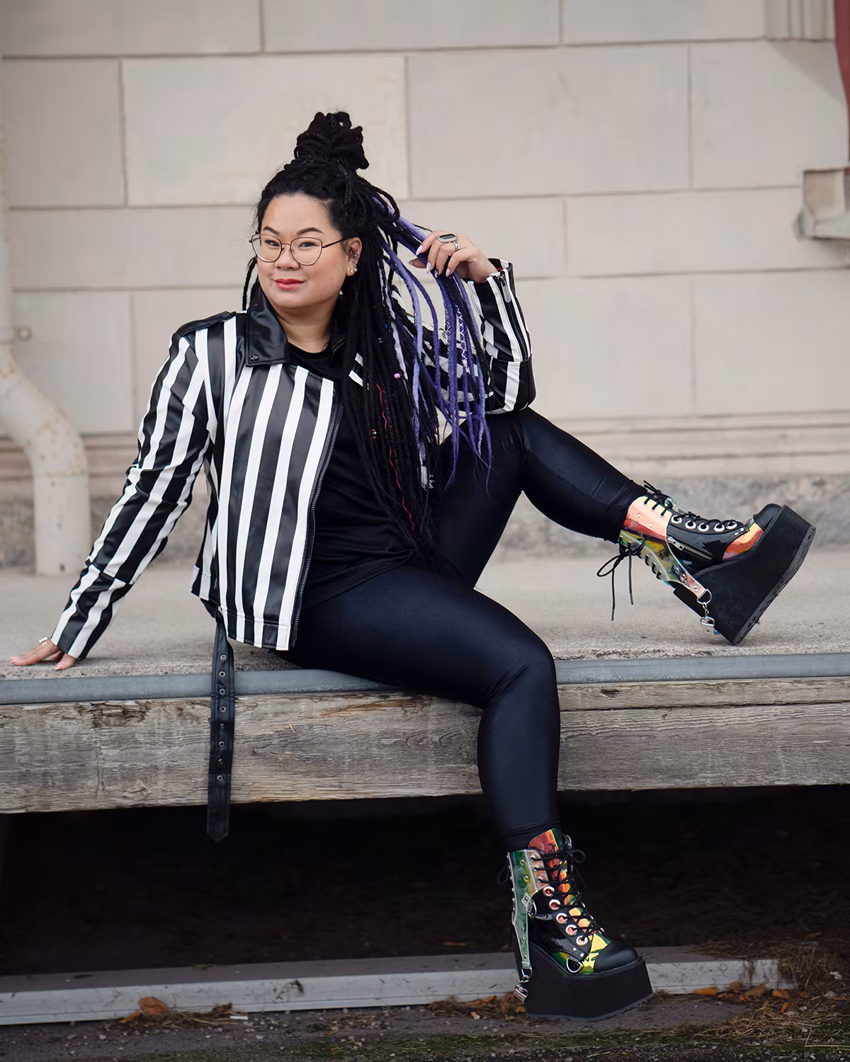 "Apelsin" Accent Set Dread Ponytail Extension