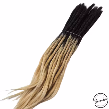 Ombre Mörkbrun/Blond Äkta Dreads 40-50cm (7-8mm)
