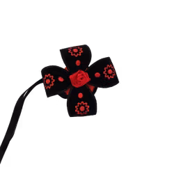 Veil of Vision - "Joker" Svart Orange Fascinator