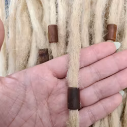 Mörk Trämix "Small" Äkta Trä Dreadsmycken (6mm hål)