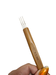 Trippel Virknål i bambu 0,5mm
