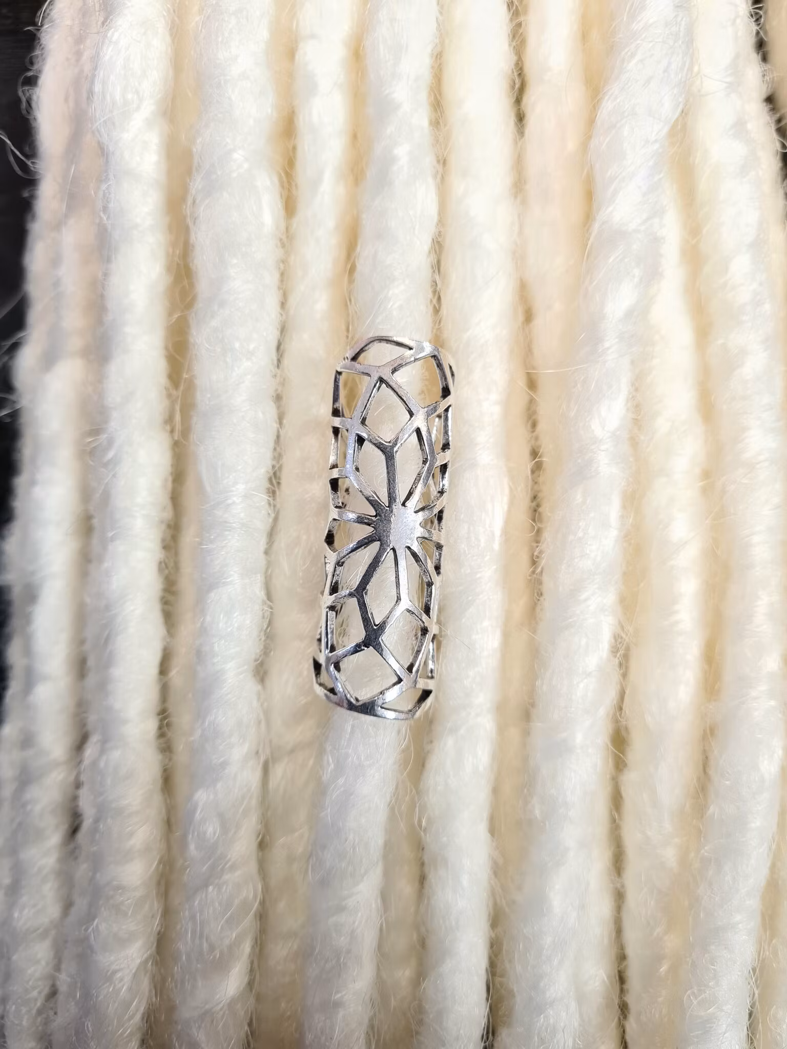 Silverfärgad "Stjärna" XL Dreadsmycke