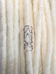 Silverfärgad "Lotus" XL Dreadsmycke
