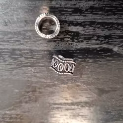 Silverfärgad "Ringar" Large Dreadsmycke