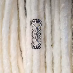 Silverfärgad "Asterisk" Large Dreadsmycke