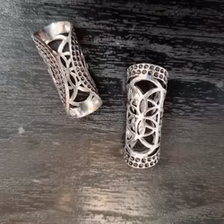 Silverfärgad "Asterisk" Large Dreadsmycke