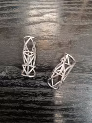 Silverfärgad "Trianglar" Large Dreadsmycke