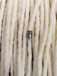 Silverfärgad "Bubblan" Large Dreadsmycke