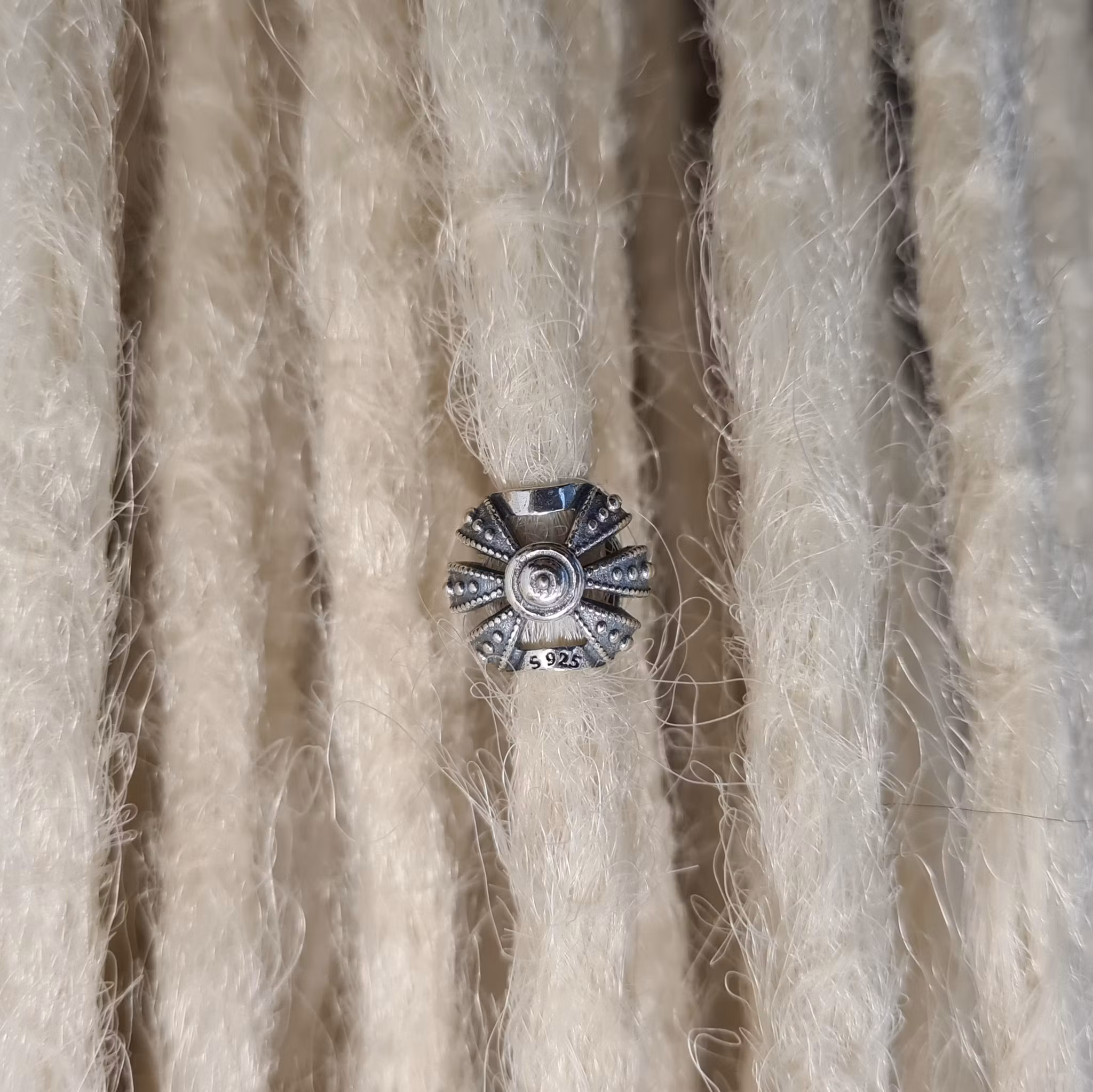 "Krona" - Dreadsmycke i äkta silver 925 (6mm)
