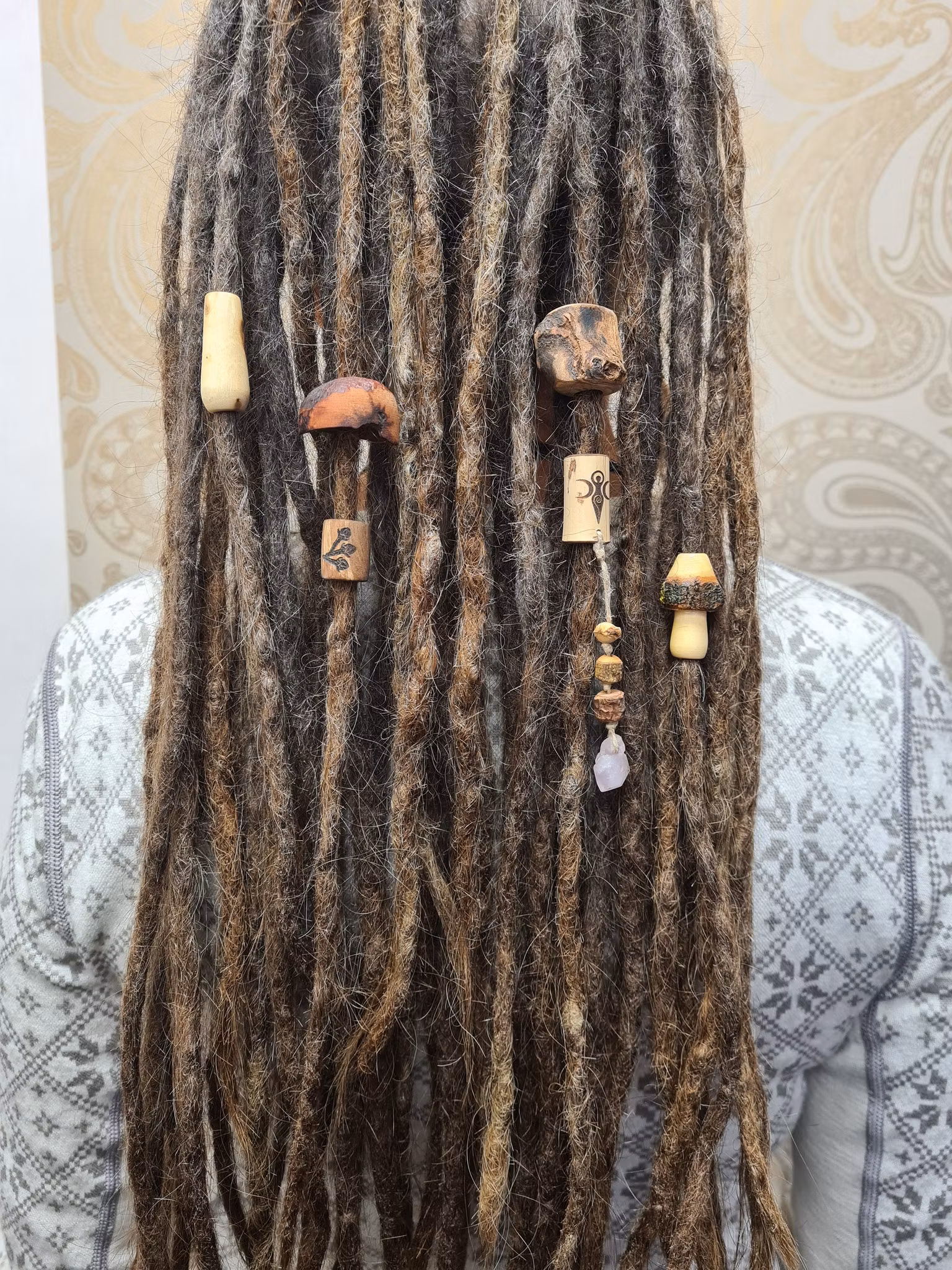 "Trä Block" - Trädekoration till dreads (8mm hål)