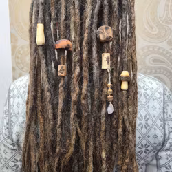 "Bål" - Trädekoration till dreads (8mm hål)