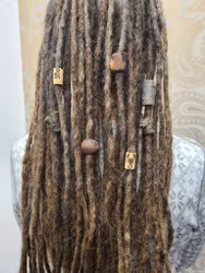 "Träklump" - Trädekoration till dreads (9mm hål)