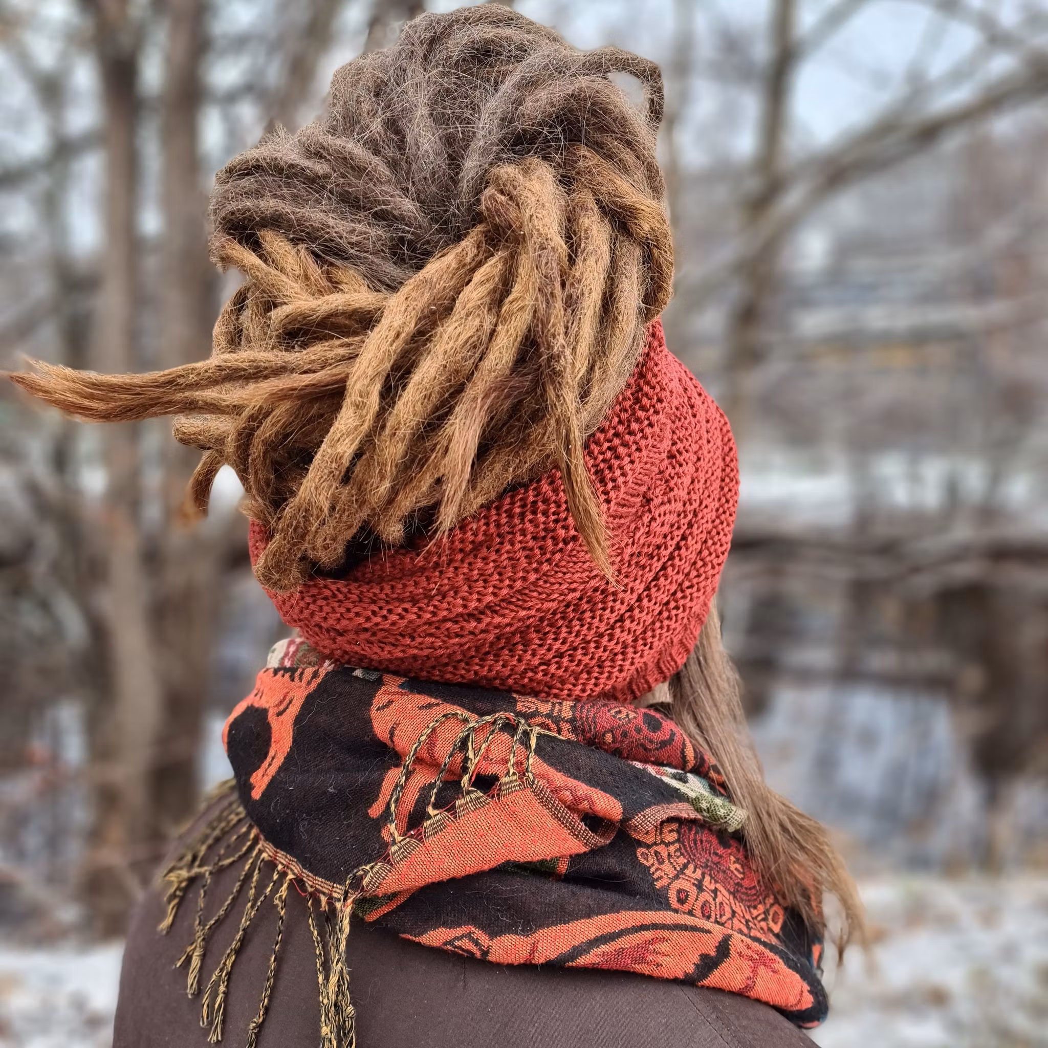 Dreads Stickad Mössa (med hål)